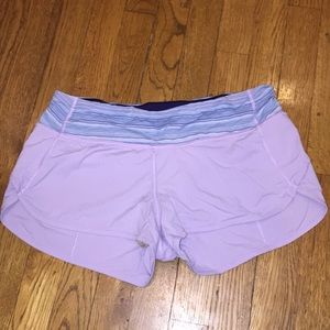 light purple lululemon shorts